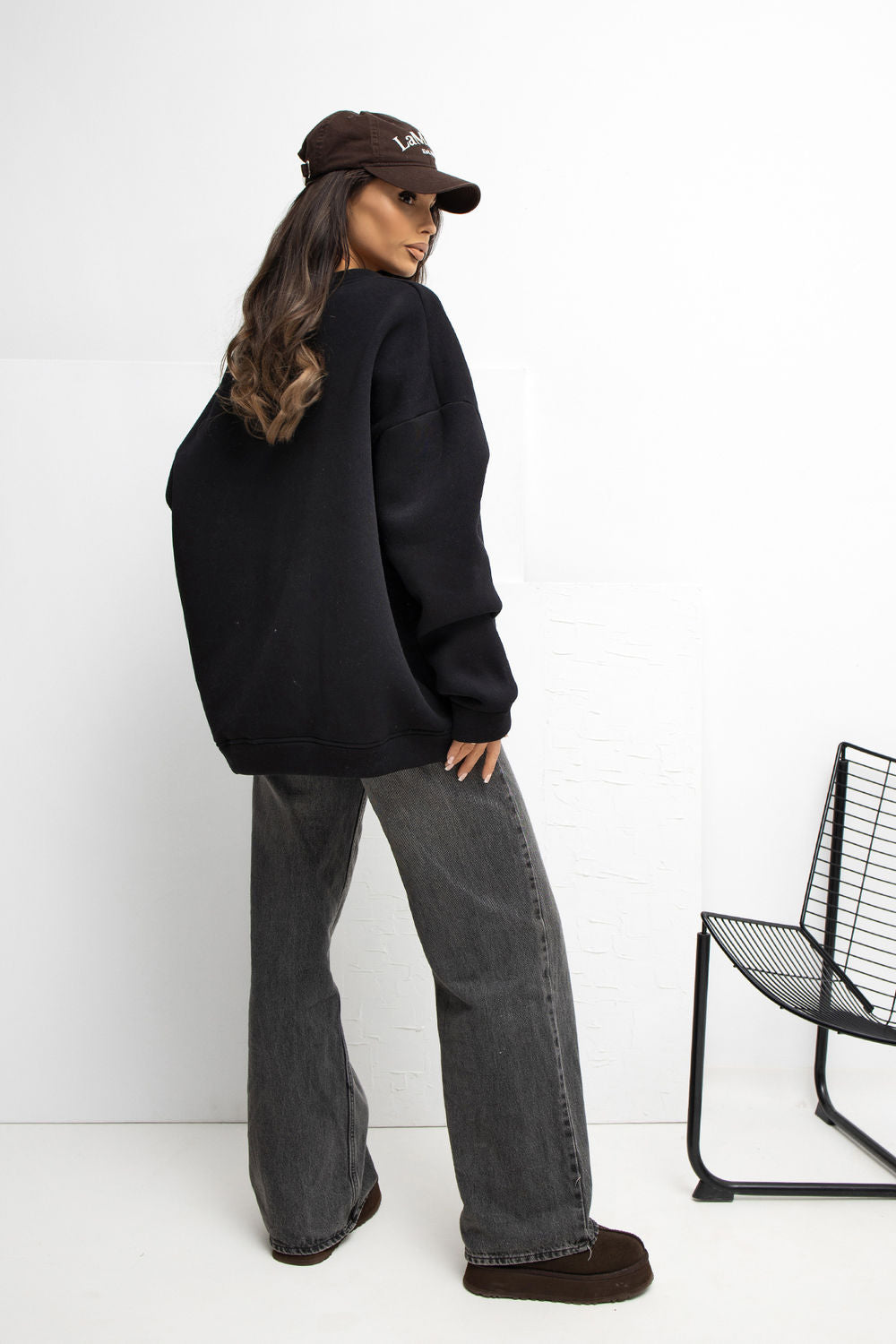 Rue Paris Black Bodycon Long Sleeve Sweatshirt - view 3