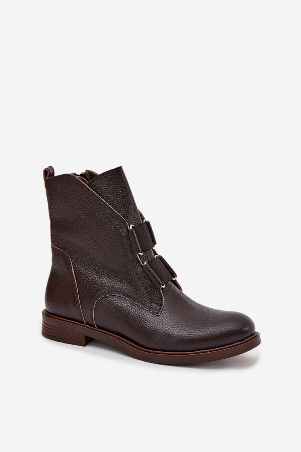 Step In Style Zazoo Chocolate Leather Flat Boots - view 2