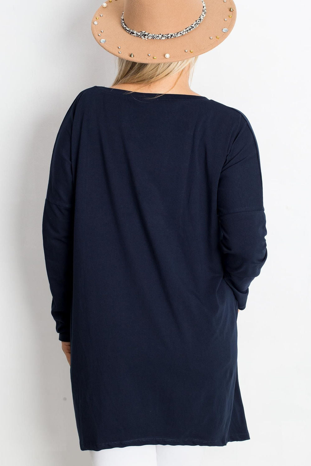 Relevance Navy Cotton Plus Size Tunic - view 3