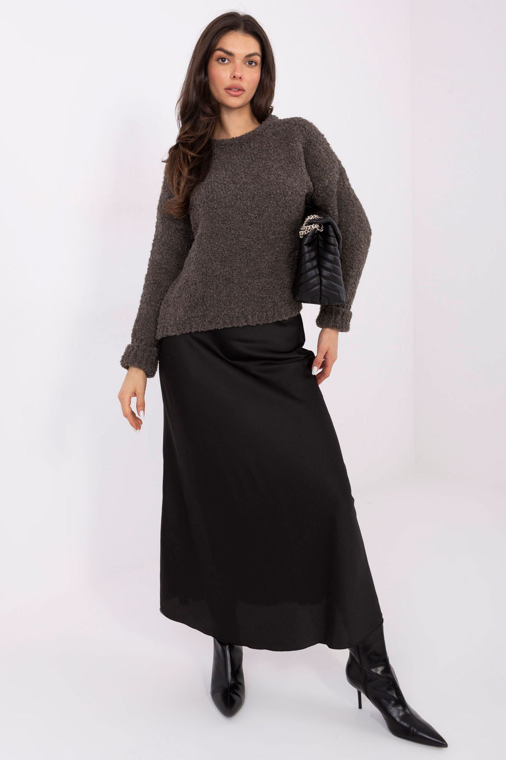 Italy Moda Dark Grey Long Sleeve Jumper - view 2
