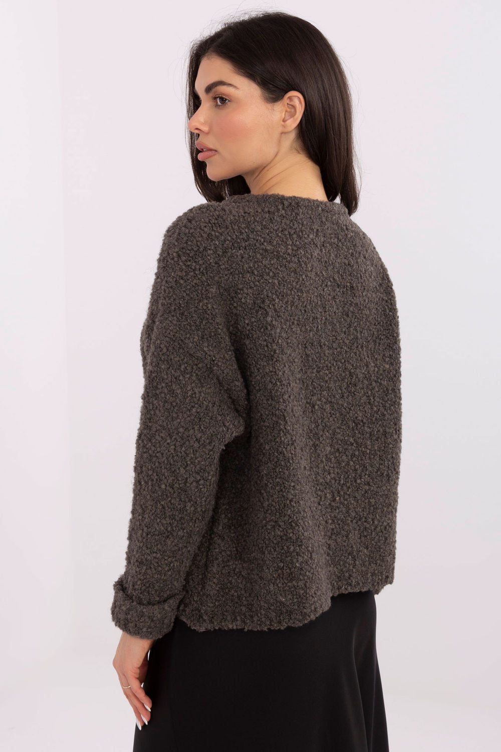 Italy Moda Dark Grey Long Sleeve Jumper - view 3