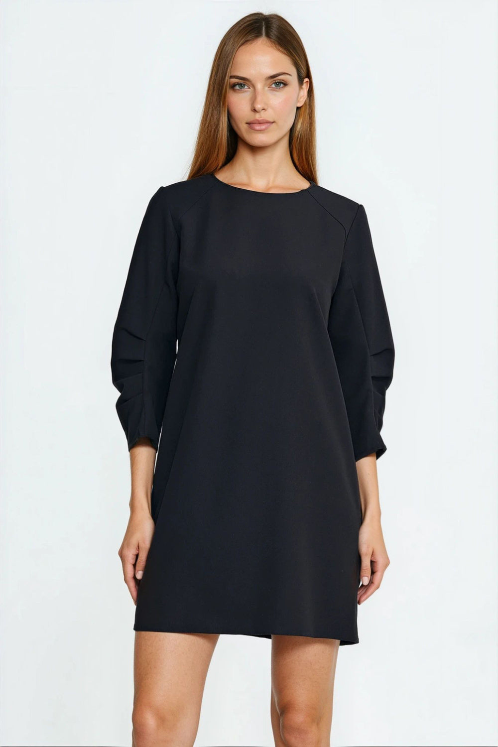 Nife Black A-Line Dress