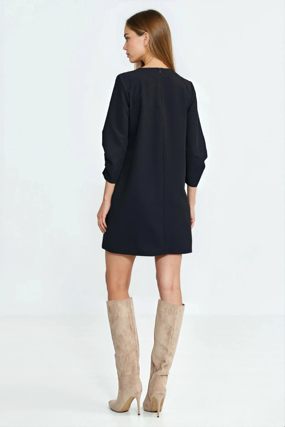 Nife Black A-Line Dress - view 3