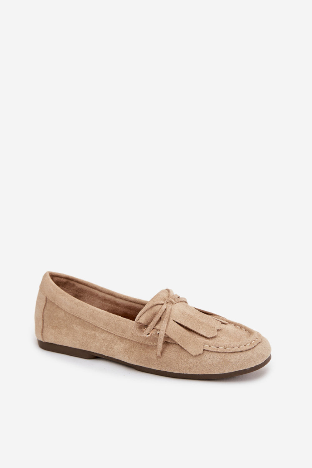 Step In Style Glorina Beige Faux Leather Flat Moccasins - view 2