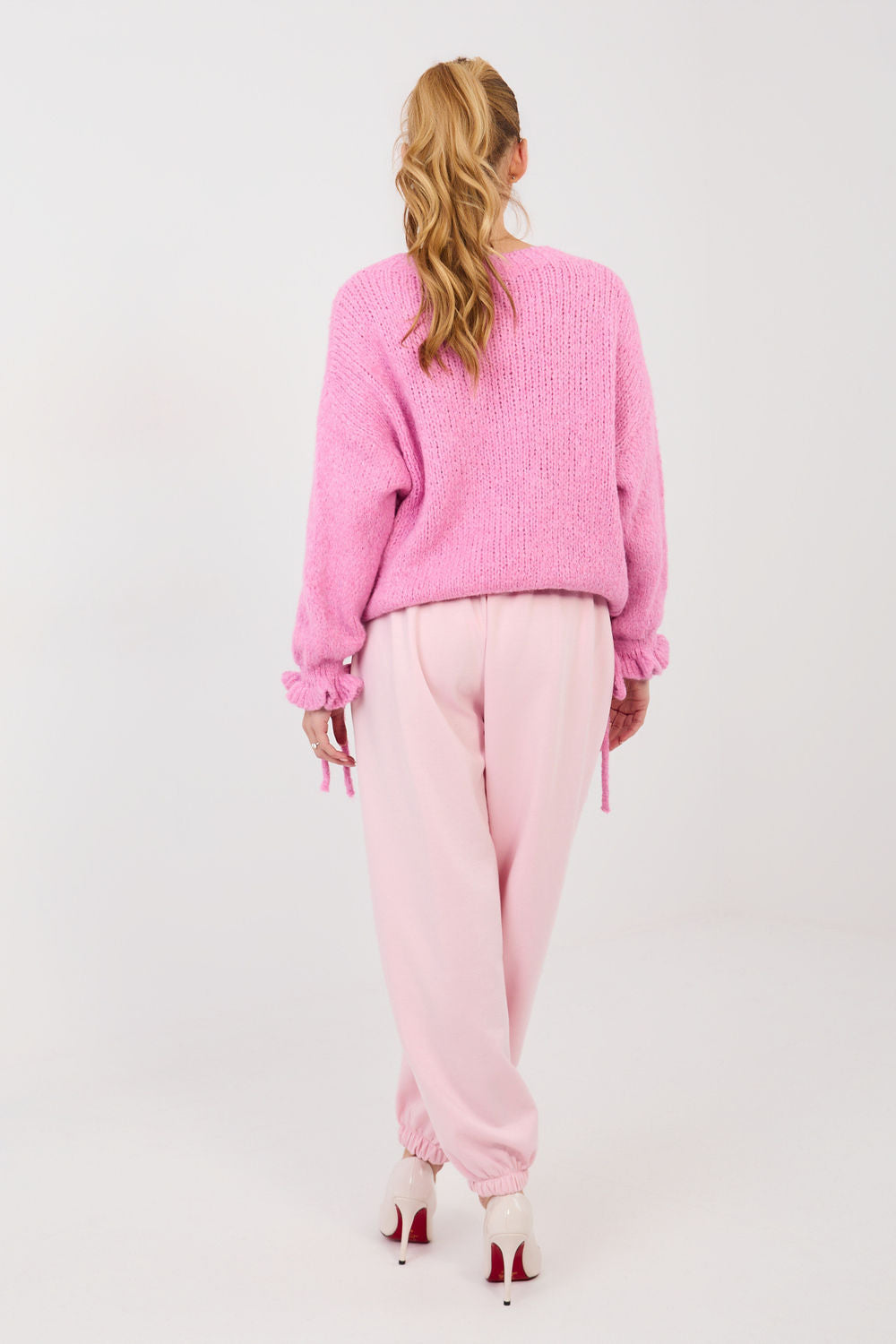 Italy Moda Light Pink Pleated Joggers - view 3