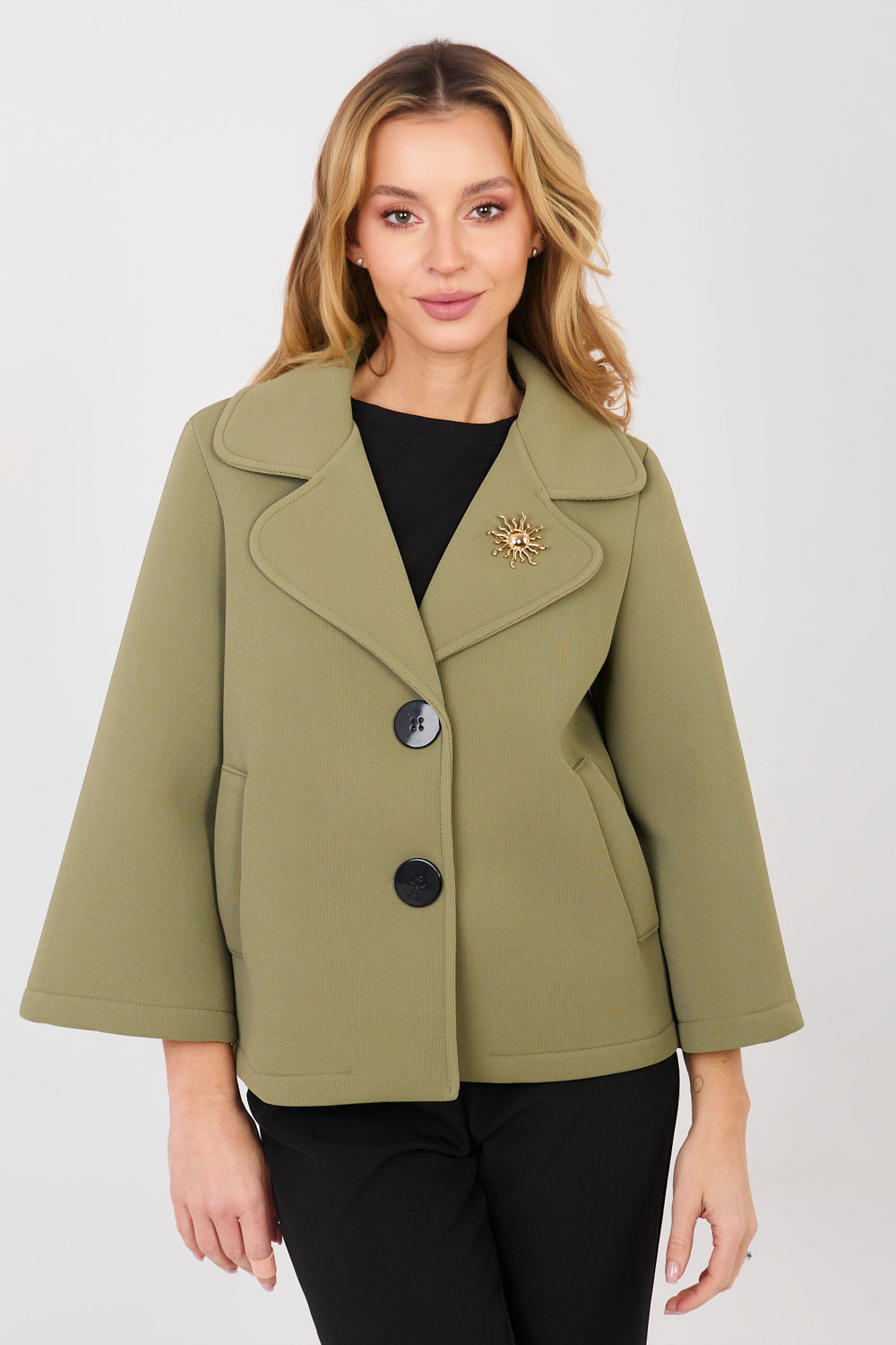 Italy Moda Khaki Coat