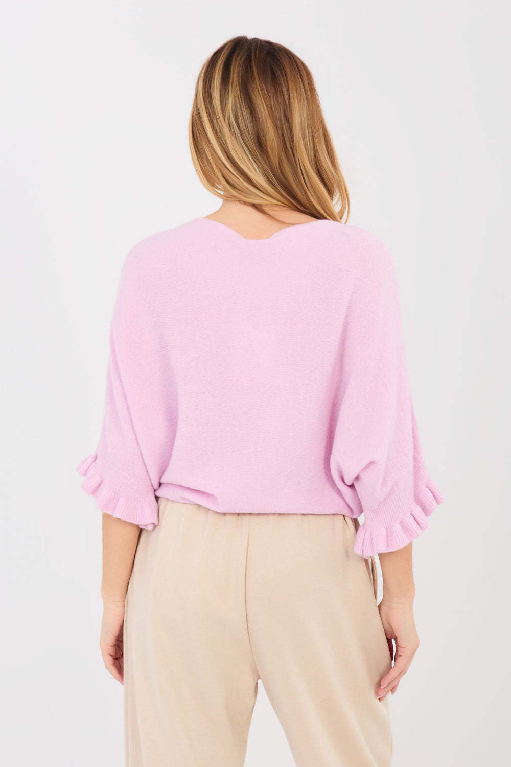 Italy Moda Light Pink Boat Neck Jumper - view 3