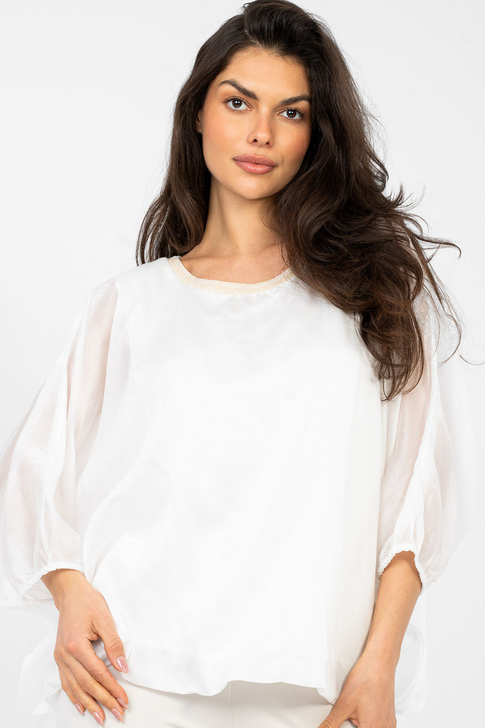 Italy Moda White Blouse