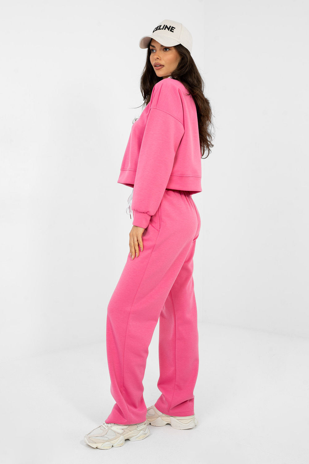 Italy Moda Dark Pink High Waisted Long Sleeve Co-Ord Set - view 2