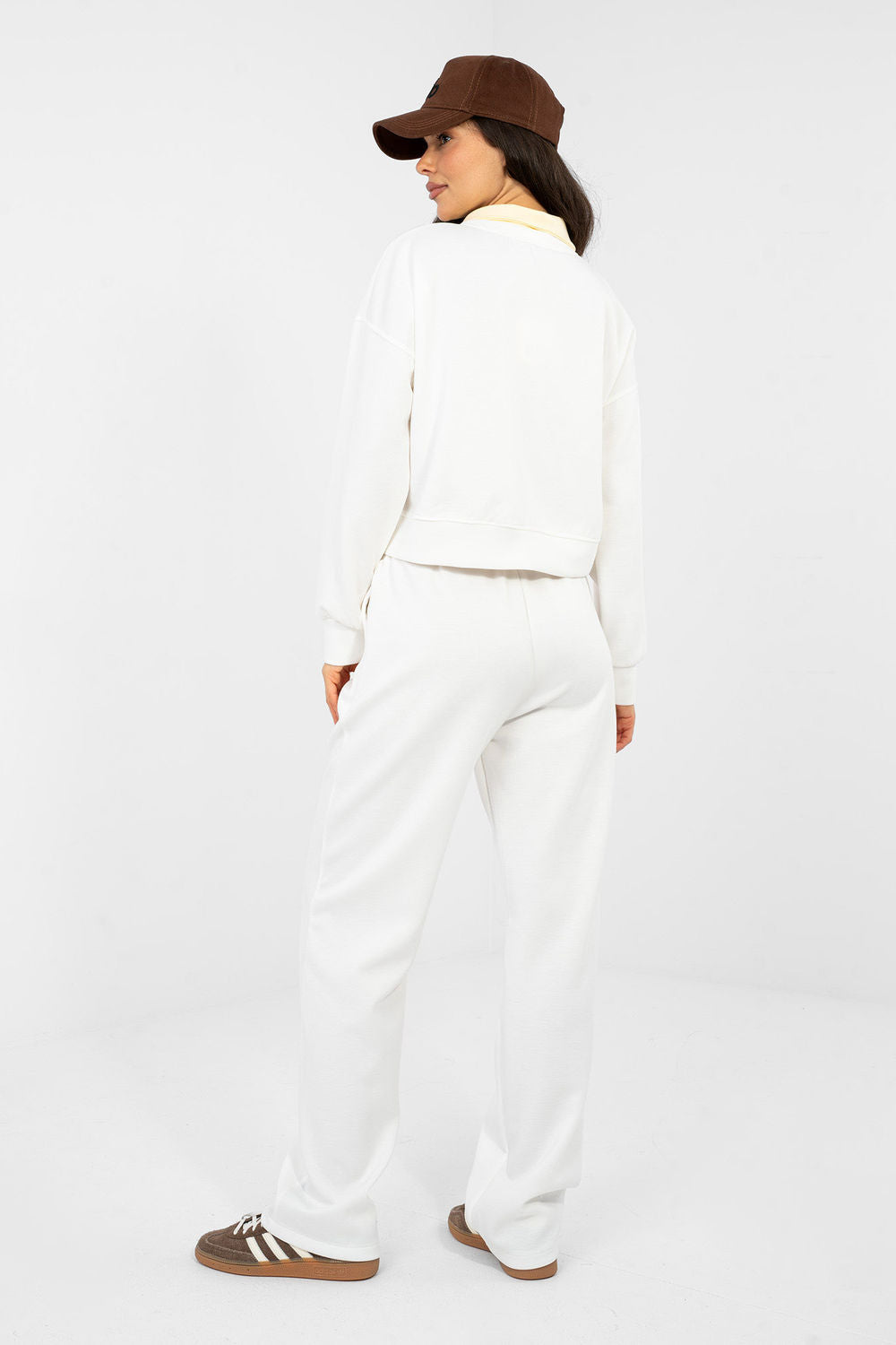 Italy Moda Ecru High Waisted Long Sleeve Co-Ord Set - view 2