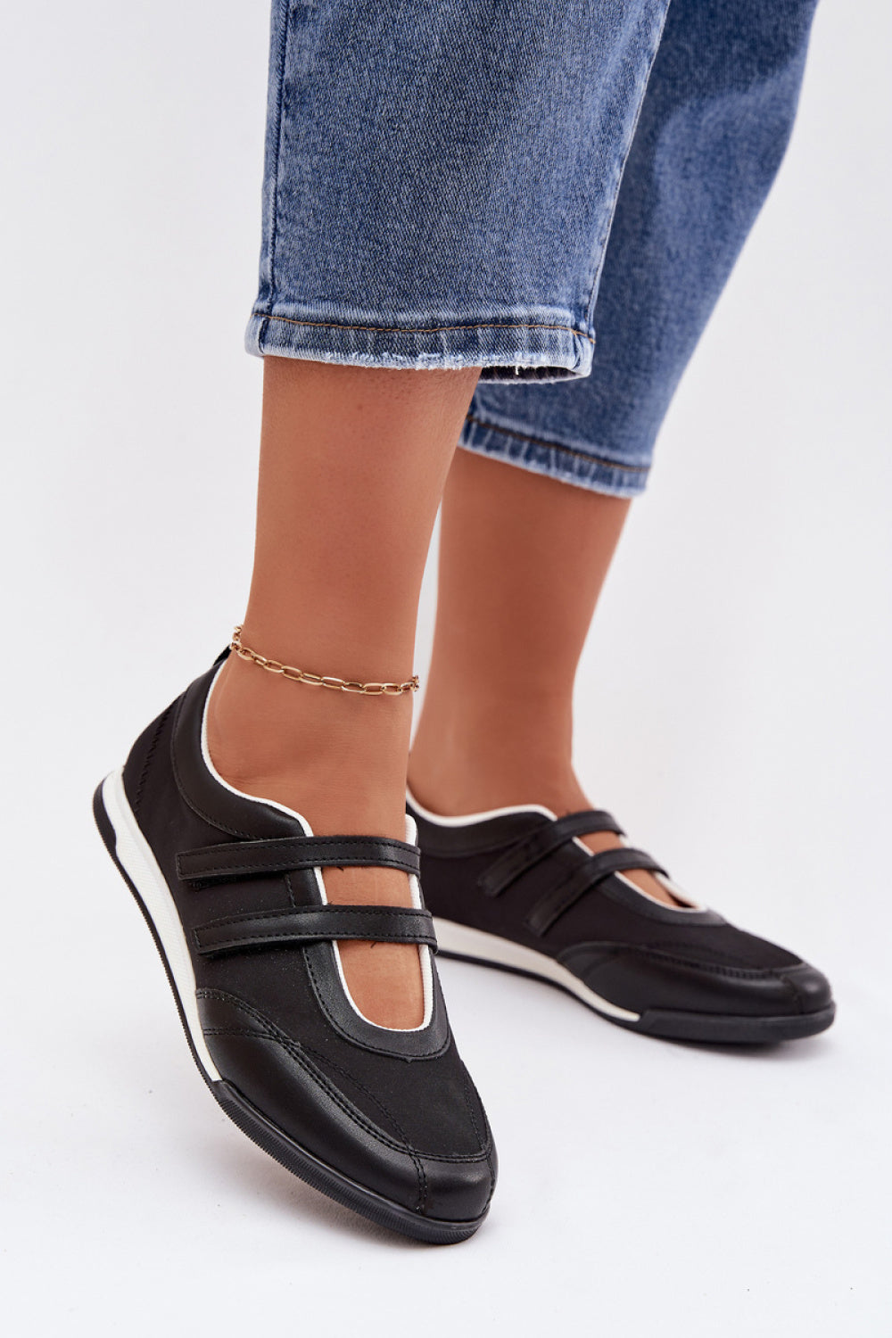 Step In Style Farvessa Black Faux Leather Ballet Flats