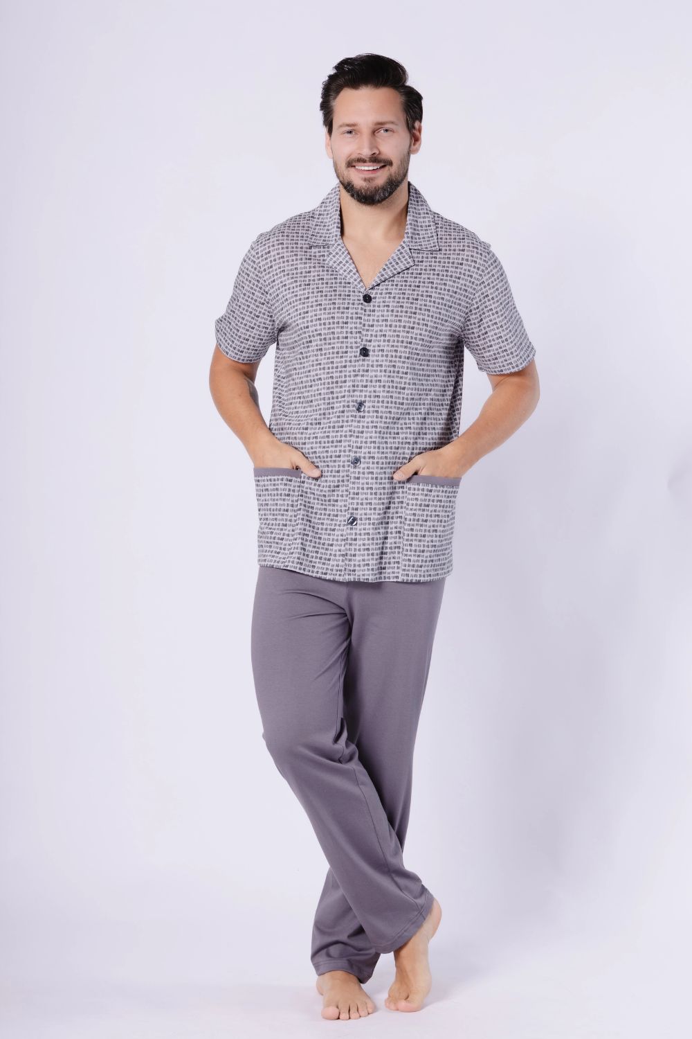 M-Max Kacper Steel Grey Men's Pyjamas