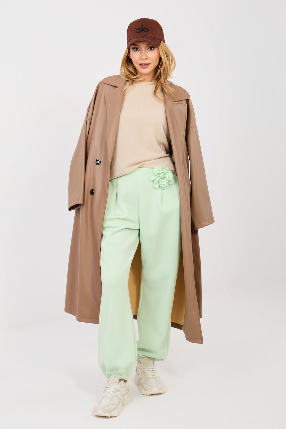 Italy Moda Light Green Joggers - view 2