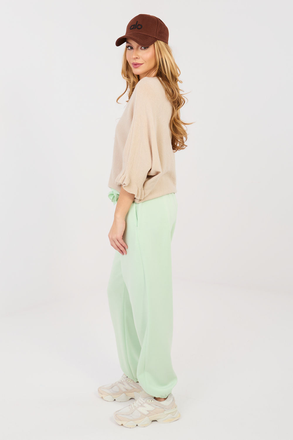 Italy Moda Light Green Joggers - view 3
