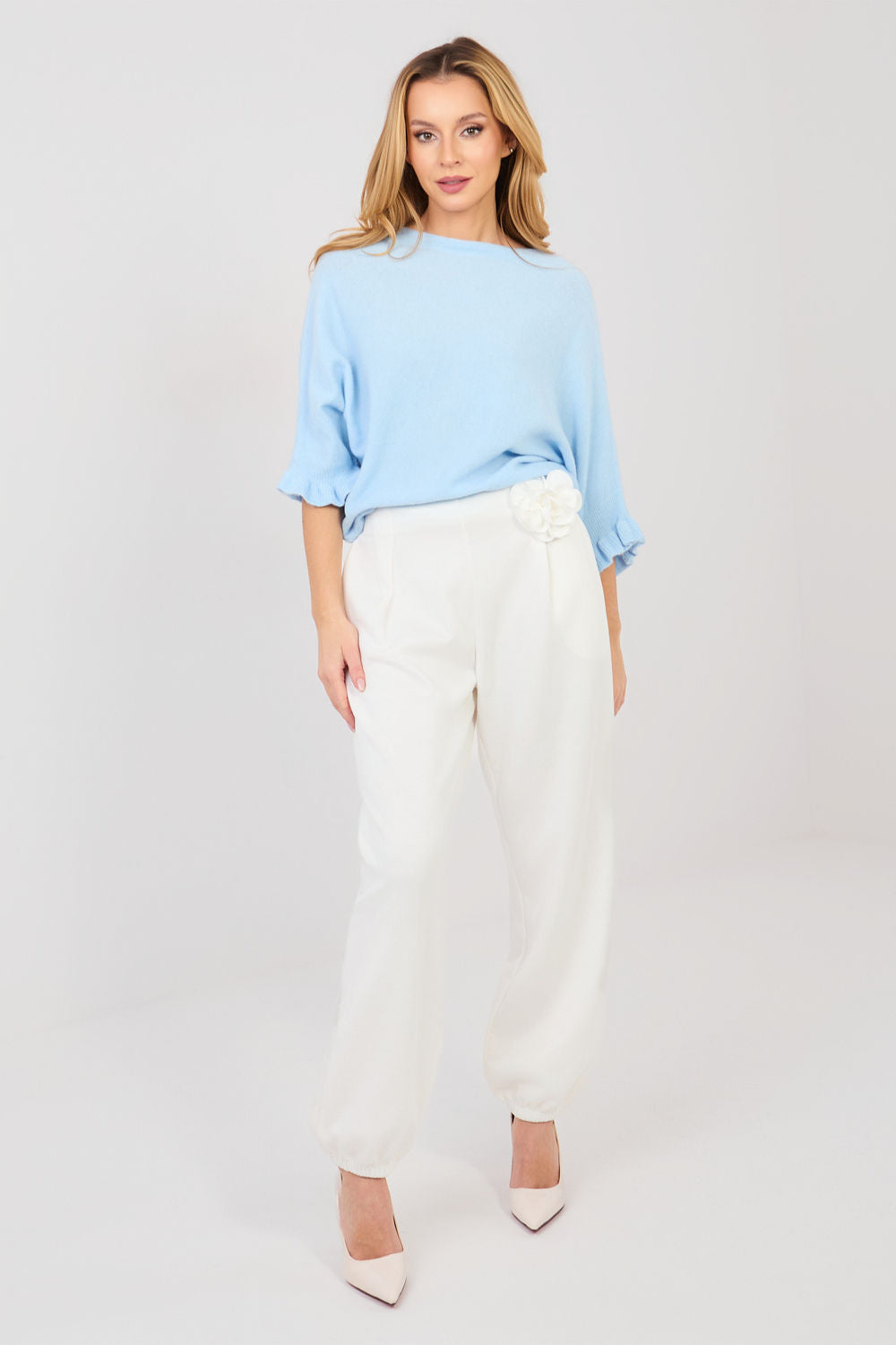Italy Moda Ecru Joggers