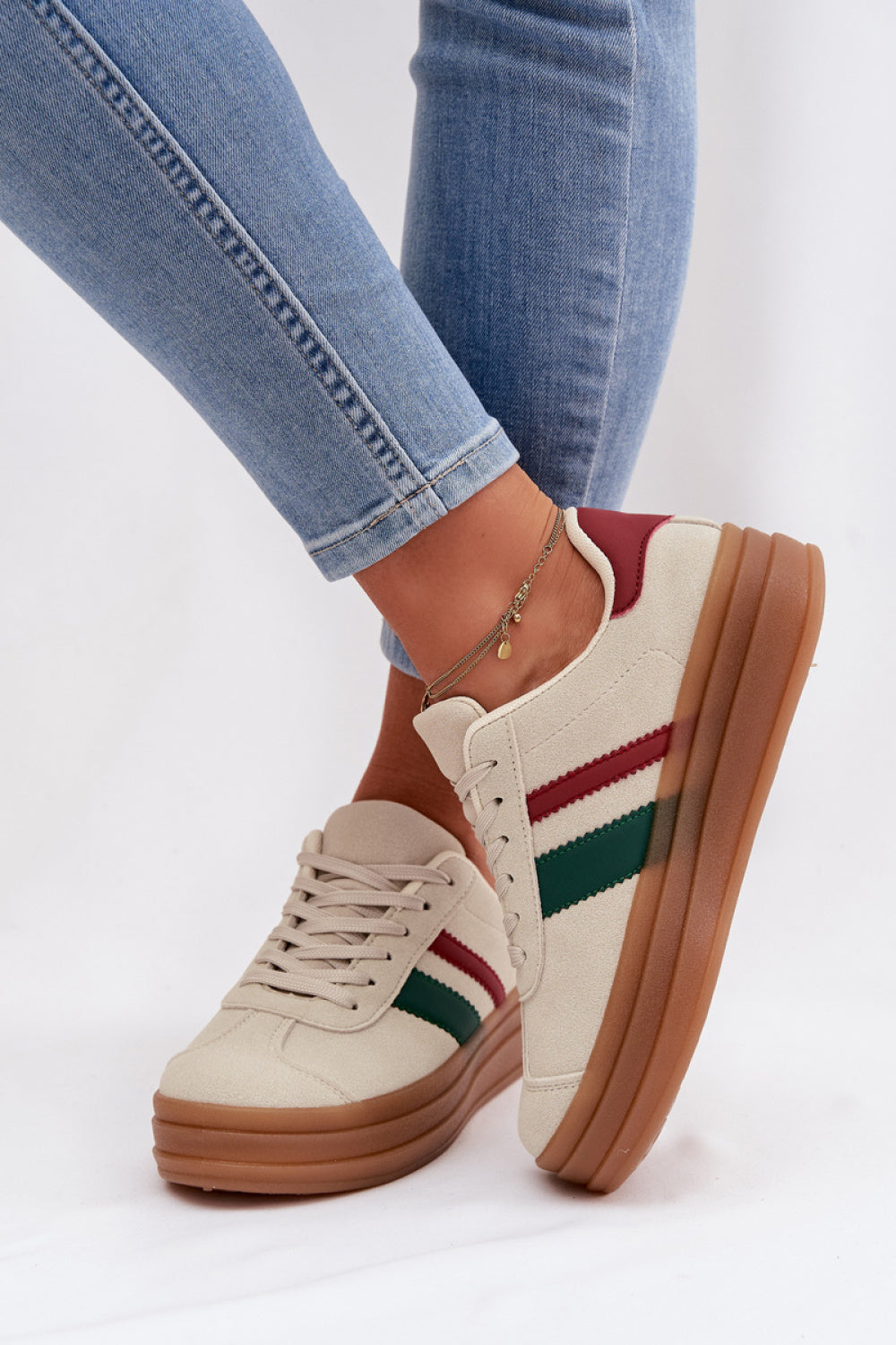 Step In Style Beige Platform Trainers - view 3