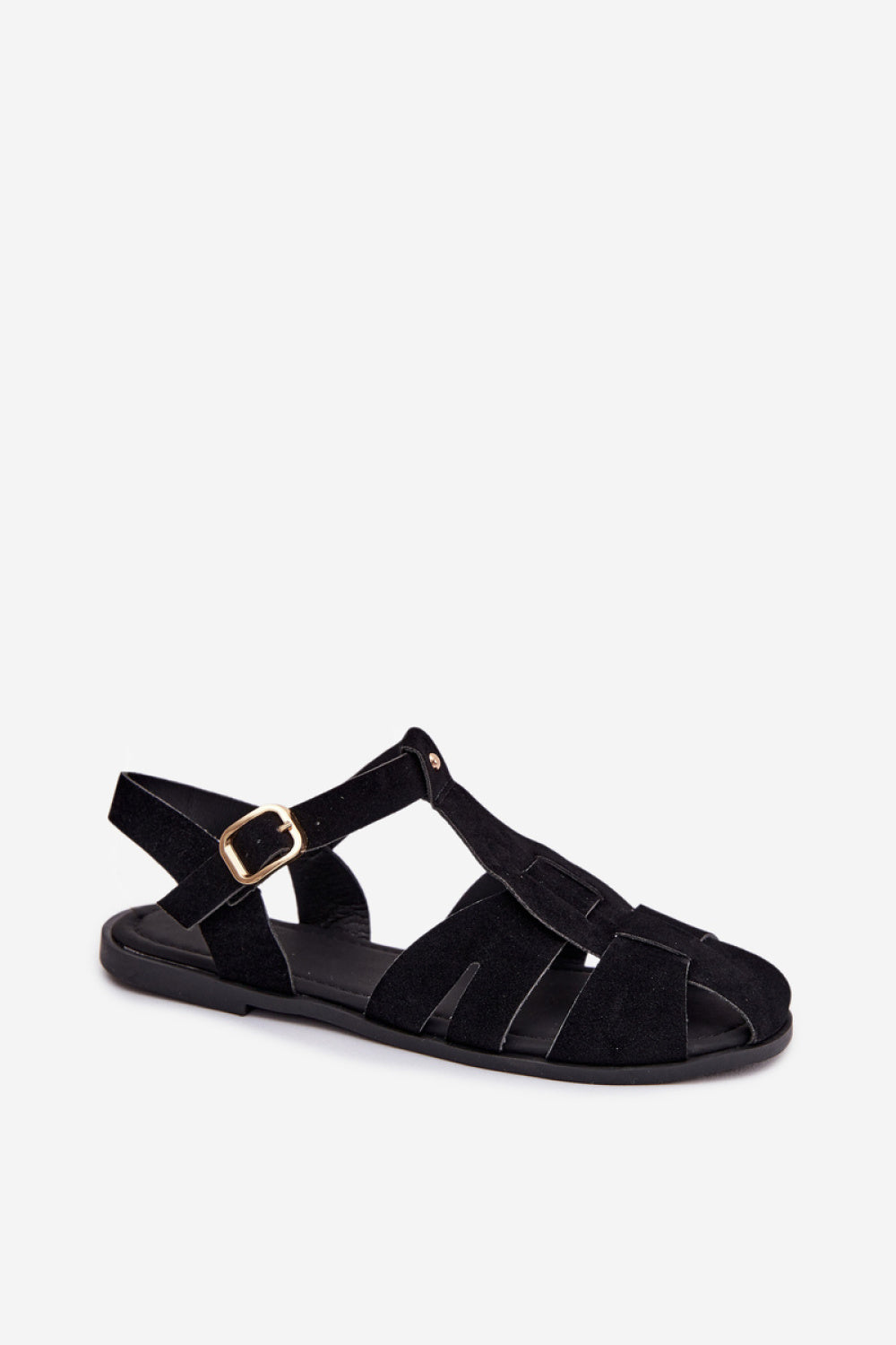 Step In Style Belanessa Black Faux Suede Sandals - view 2