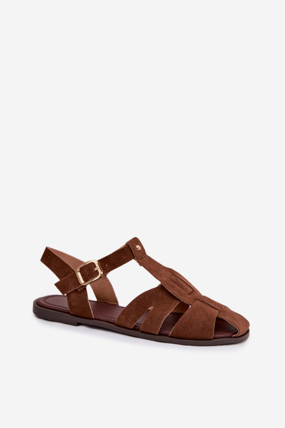 Step In Style Belanessa Brown Faux Suede Sandals - view 2