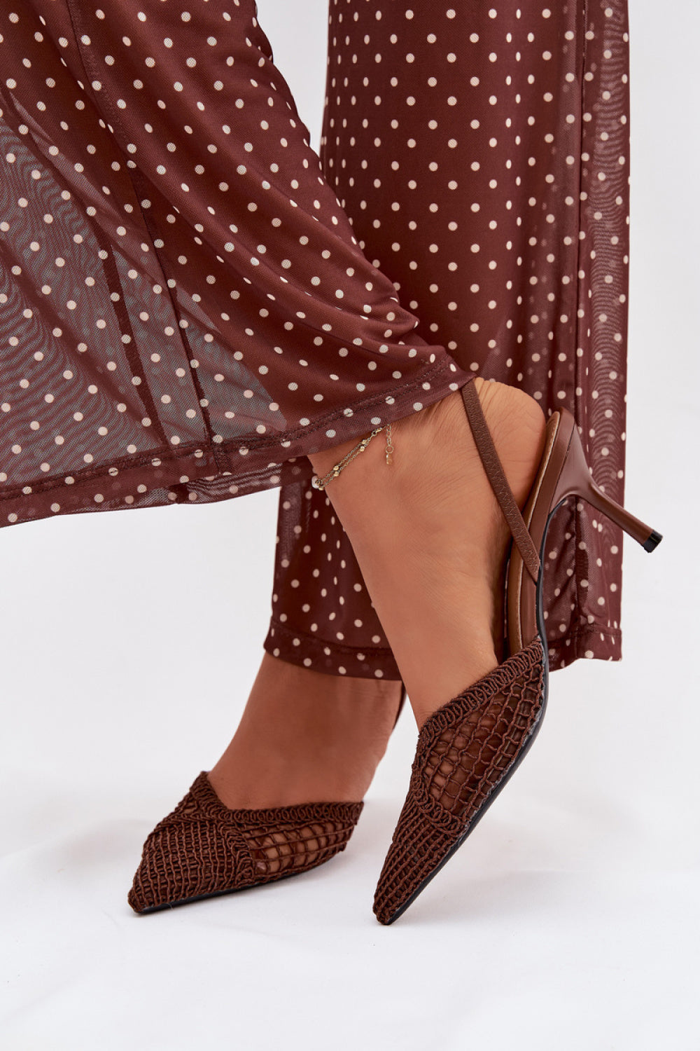 Step In Style Hanelis Brown Stiletto Heeled Sandals - view 3
