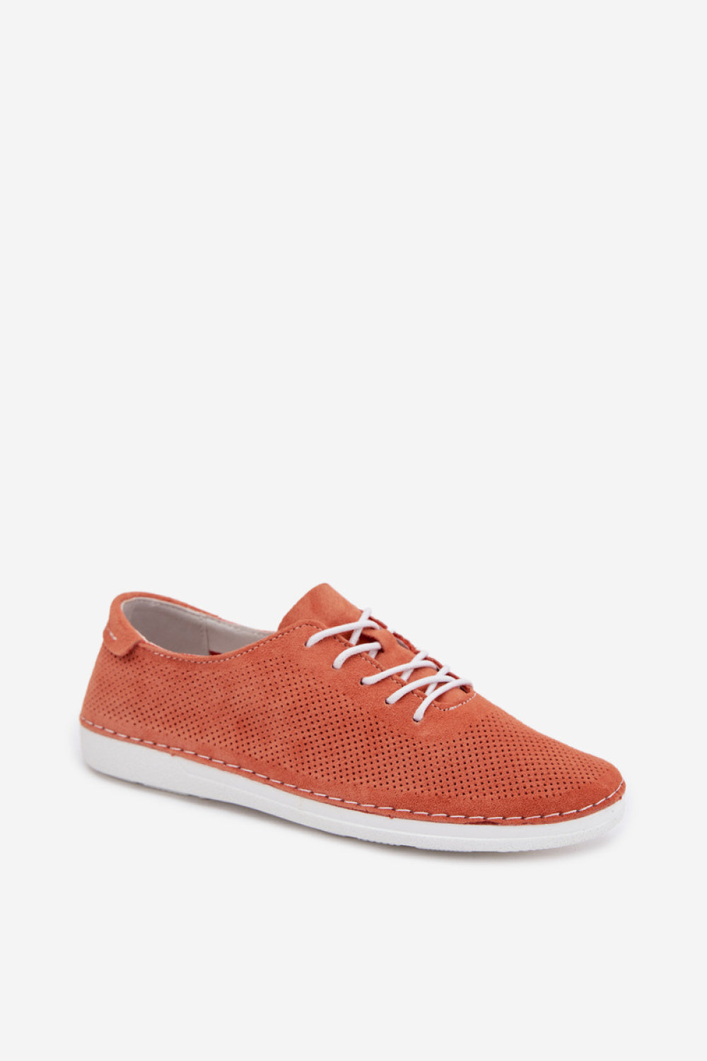 Step In Style Orange Suede Lace Up Shoes - view 2