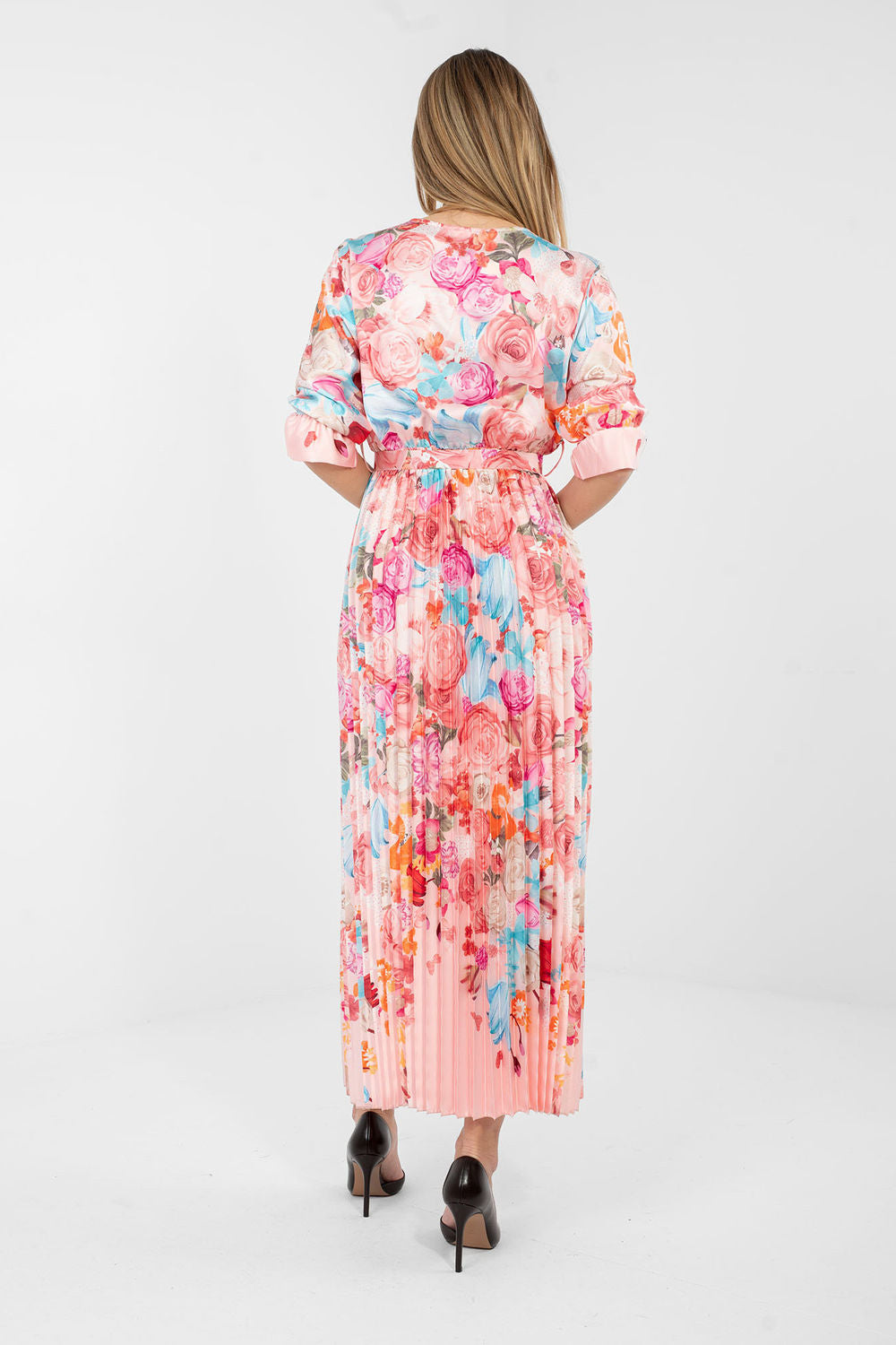 Italy Moda Light Pink Maxi Floral Dress - view 3