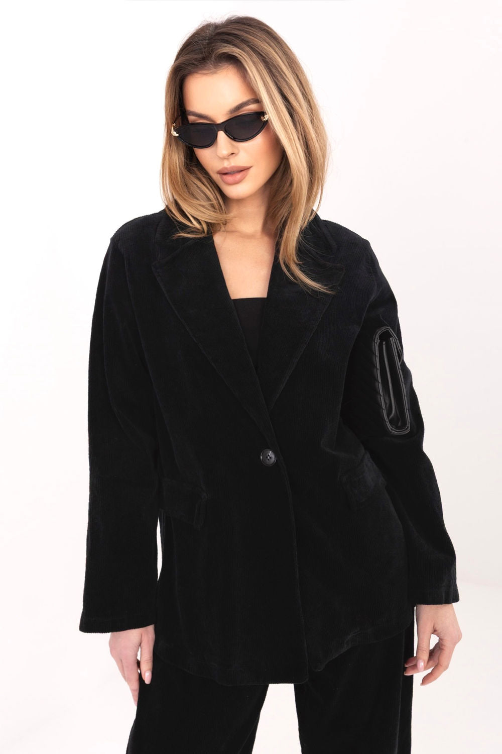 Rue Paris Black Long Sleeve Cotton Jacket