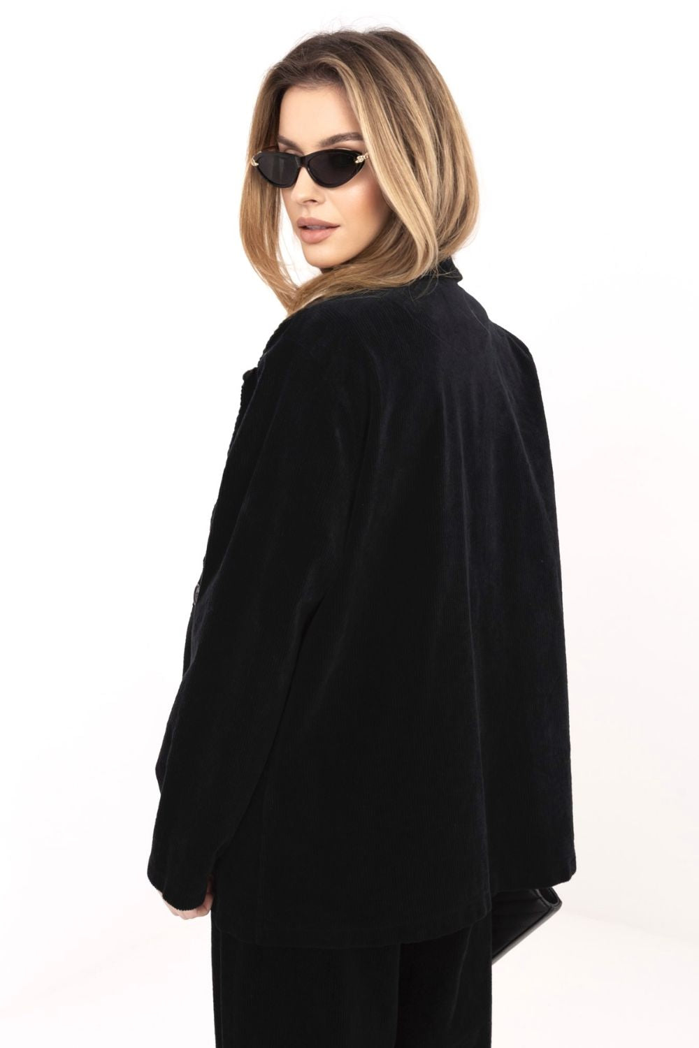 Rue Paris Black Long Sleeve Cotton Jacket - view 5