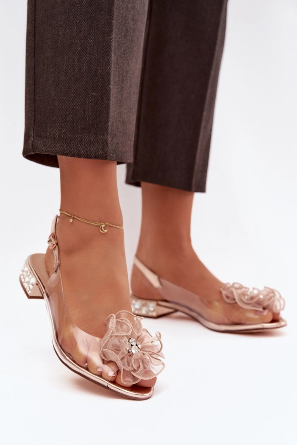 Step In Style Gold Mesh Sandals - view 4