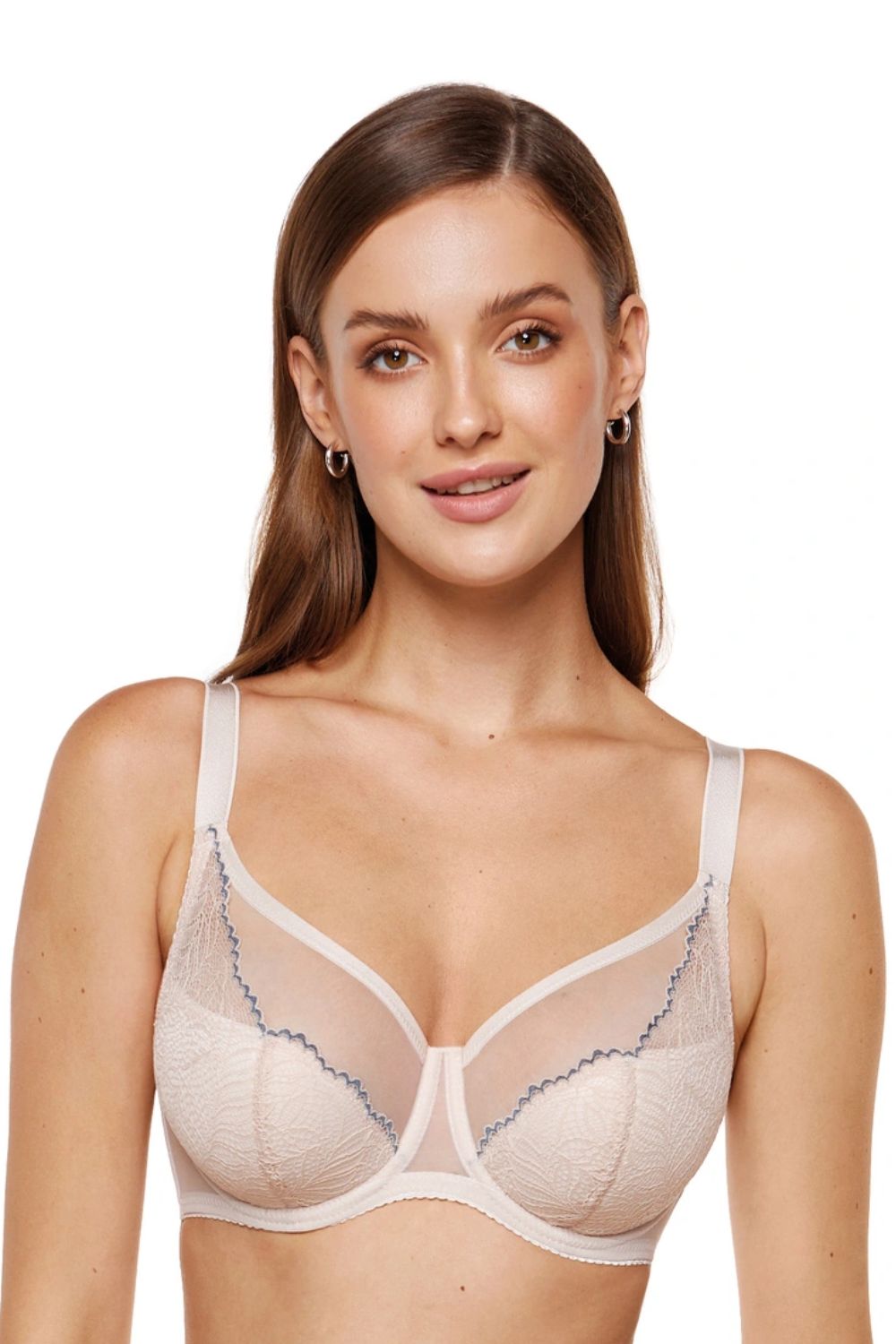 Gorteks Maja Beige Lace Semi-Soft Bra