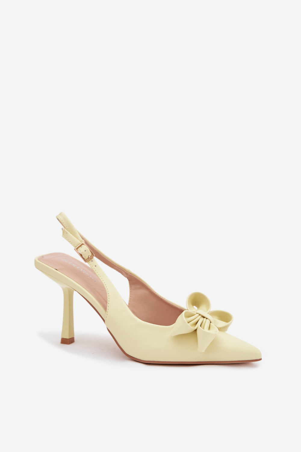 Step In Style Jonera Yellow Faux Leather Stiletto Heeled Sandals - view 2