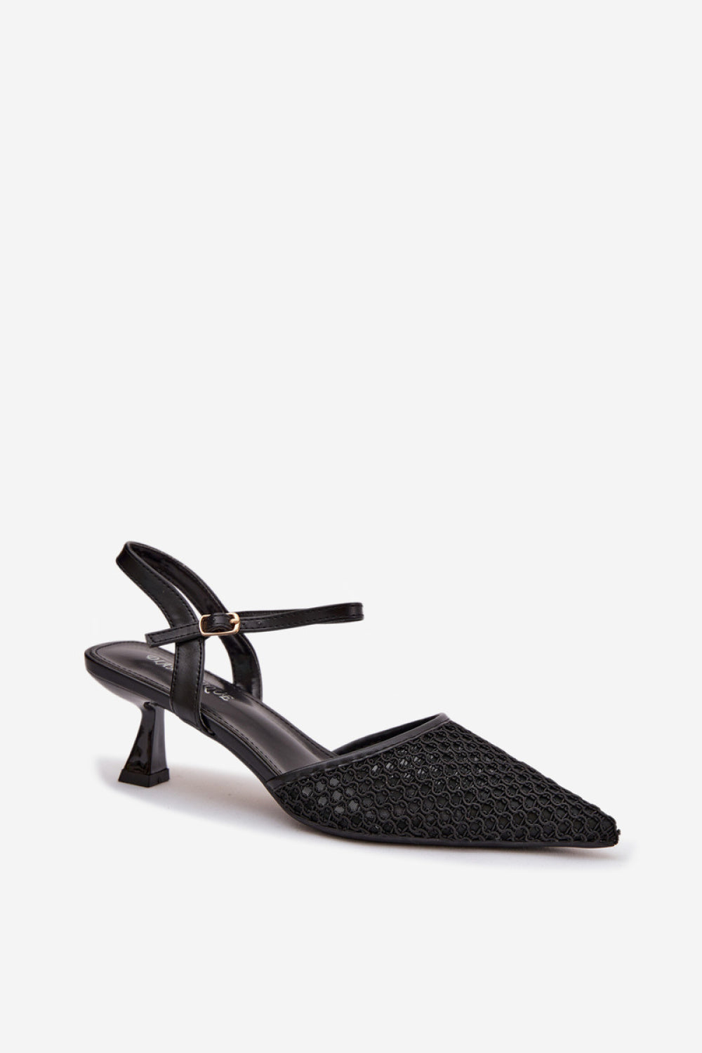 Step In Style Brilora Black Faux Leather Heeled Sandals - view 2
