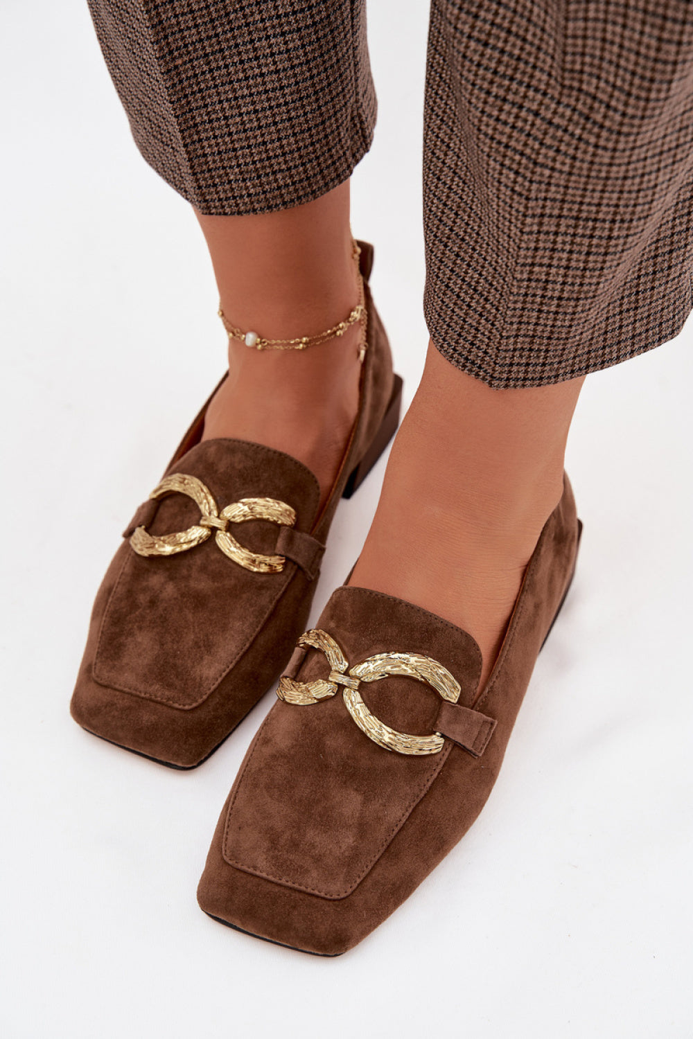 Step In Style Brown Suede Flat Moccasins - view 3