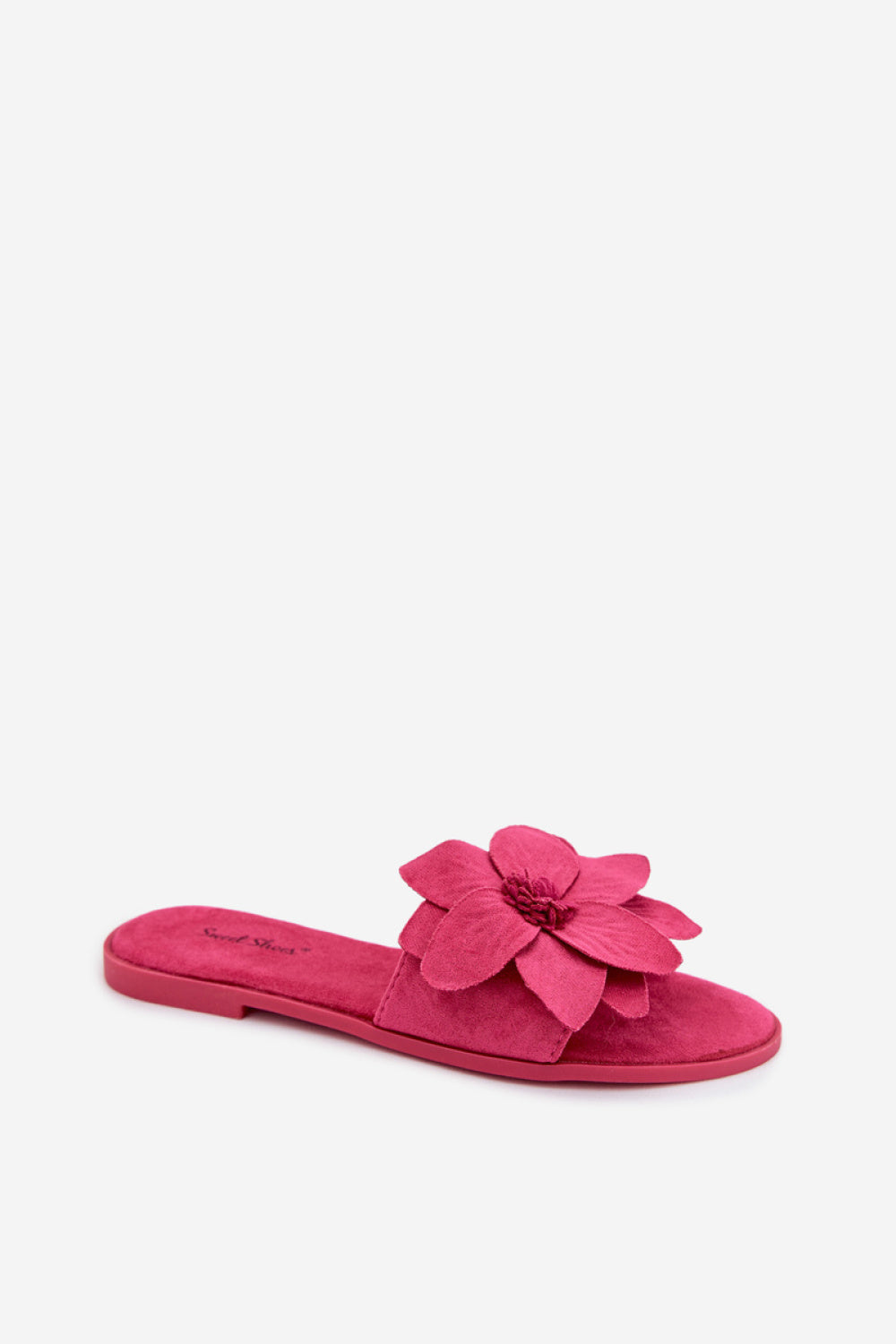 Step In Style Elzoria Fuchsia Faux Suede Flat Flip Flops - view 2