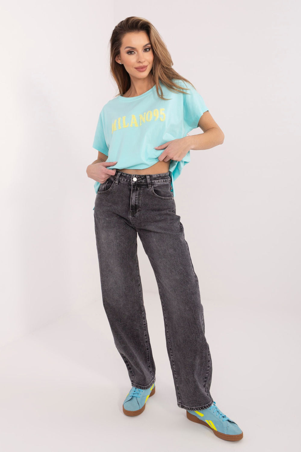 Relevance Mint Short Sleeve Cotton T-Shirt - view 2