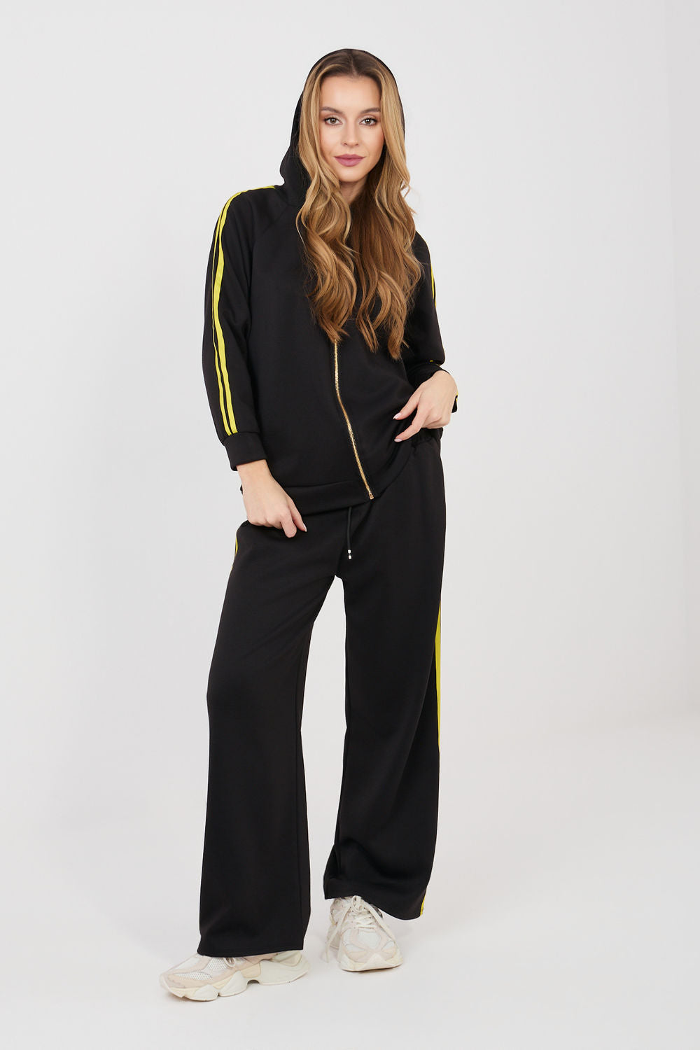 Rue Paris Black Wide Leg High Waisted Co-Ord Set