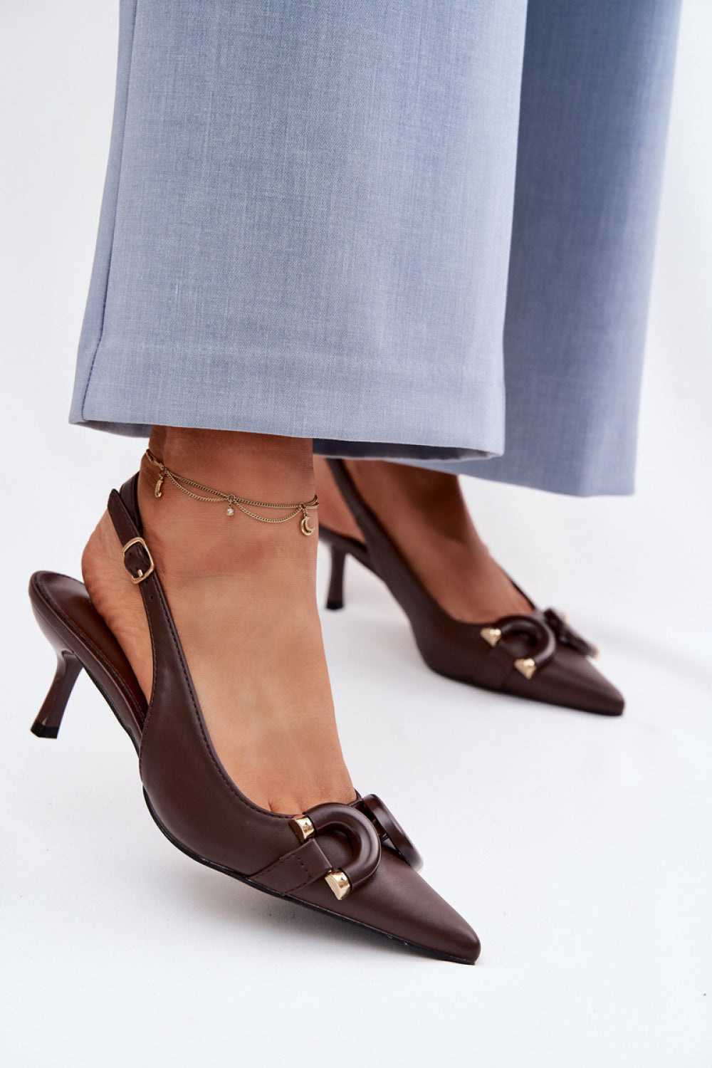 Step In Style Brienne Chocolate Heeled Sandals