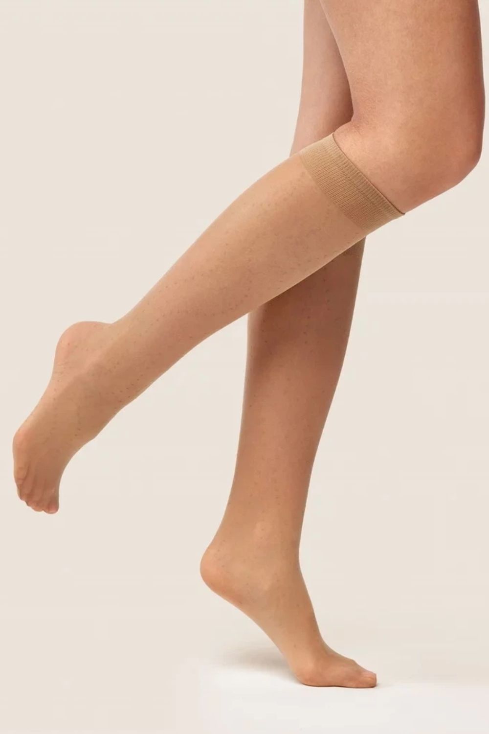 Gabriella Agna Beige Knee High Socks