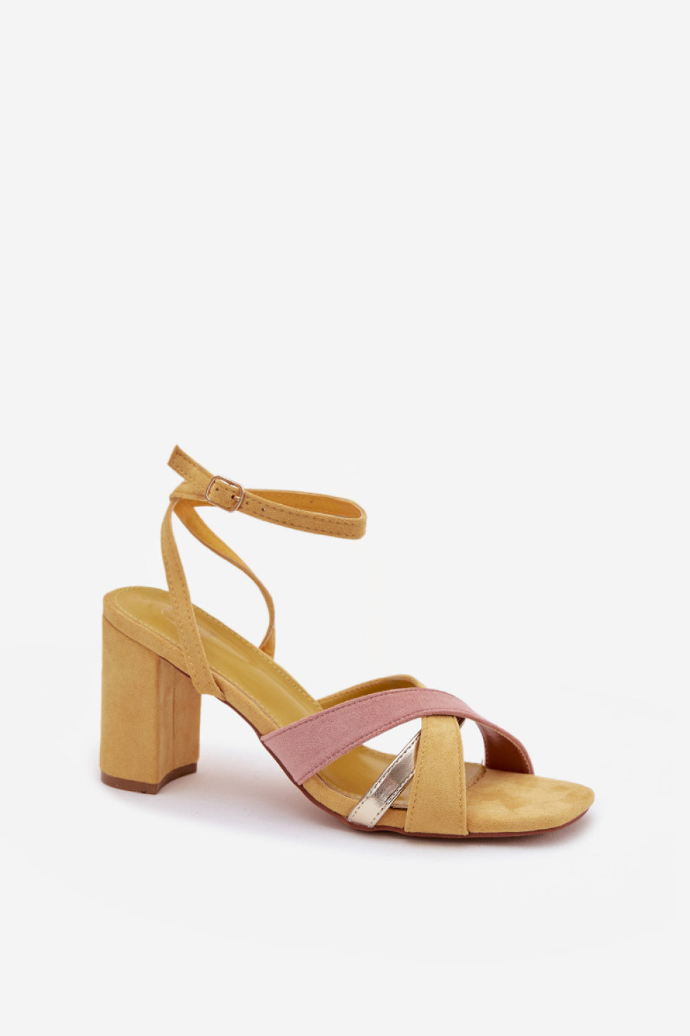 Step In Style Karilora Yellow Heeled Sandals - view 2