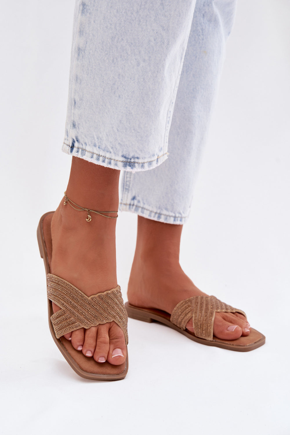 Step In Style Zinnia Gold Flip Flops
