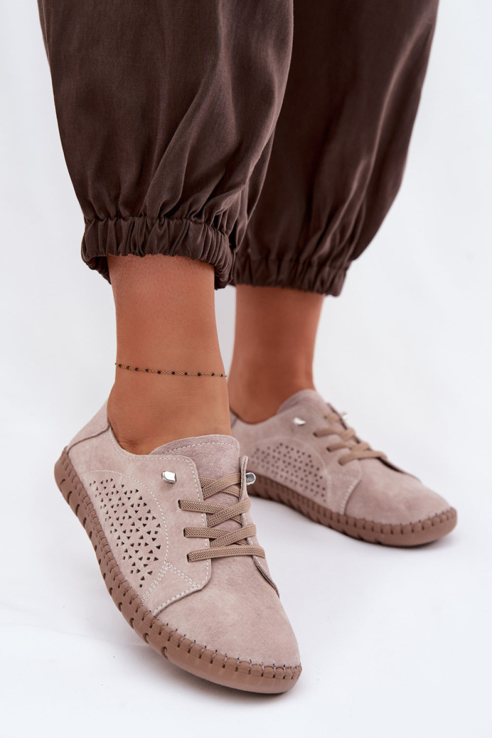 Step In Style Feliva Beige Suede Shoes