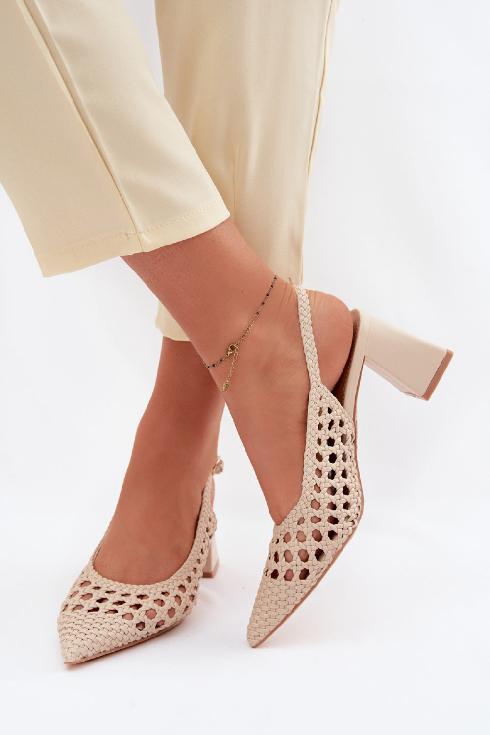 Step In Style Kedira Beige Block Heel Heeled Sandals - view 3