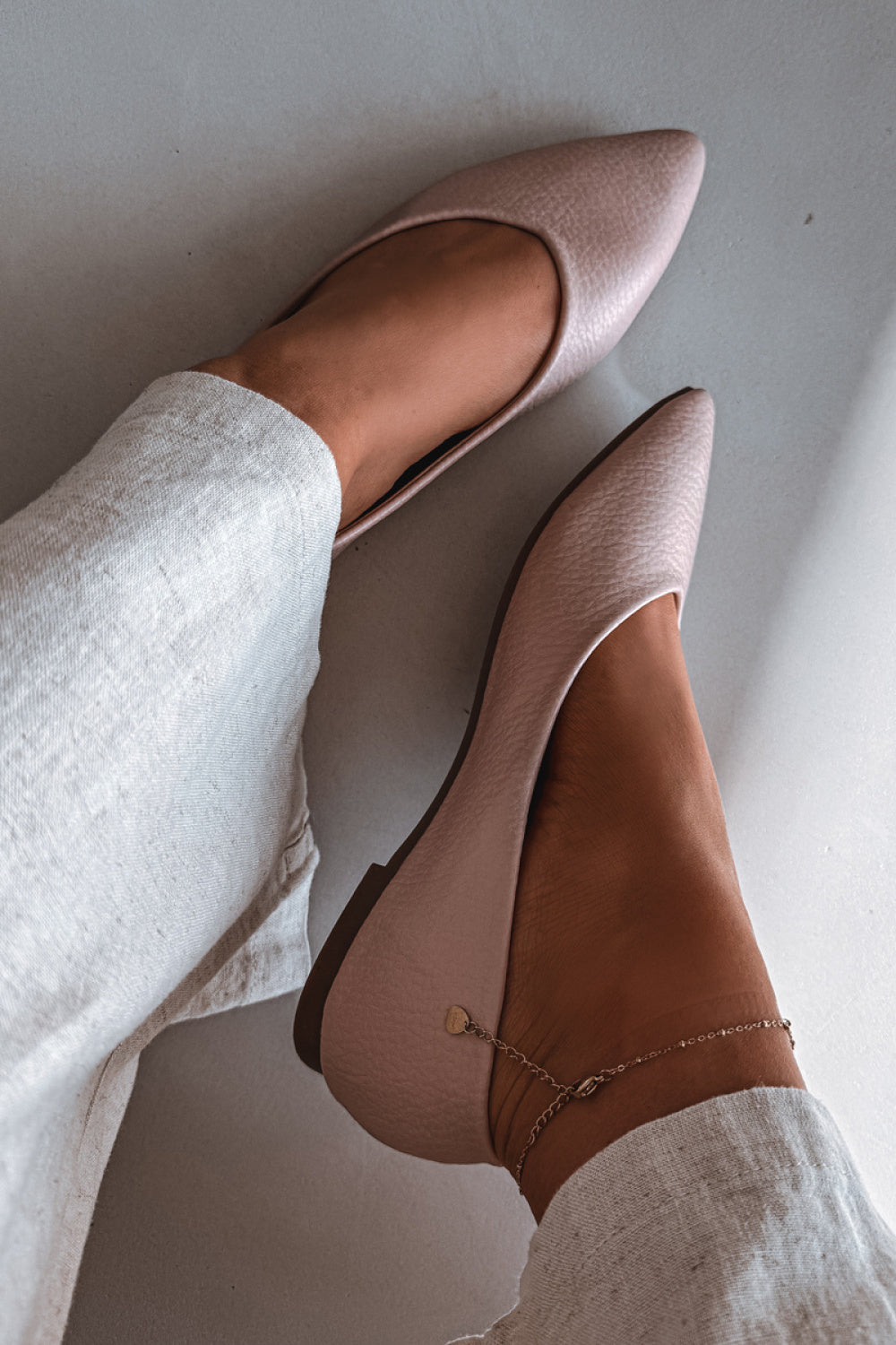 Step In Style Nelisa Pink Faux Leather Ballet Flats - view 2