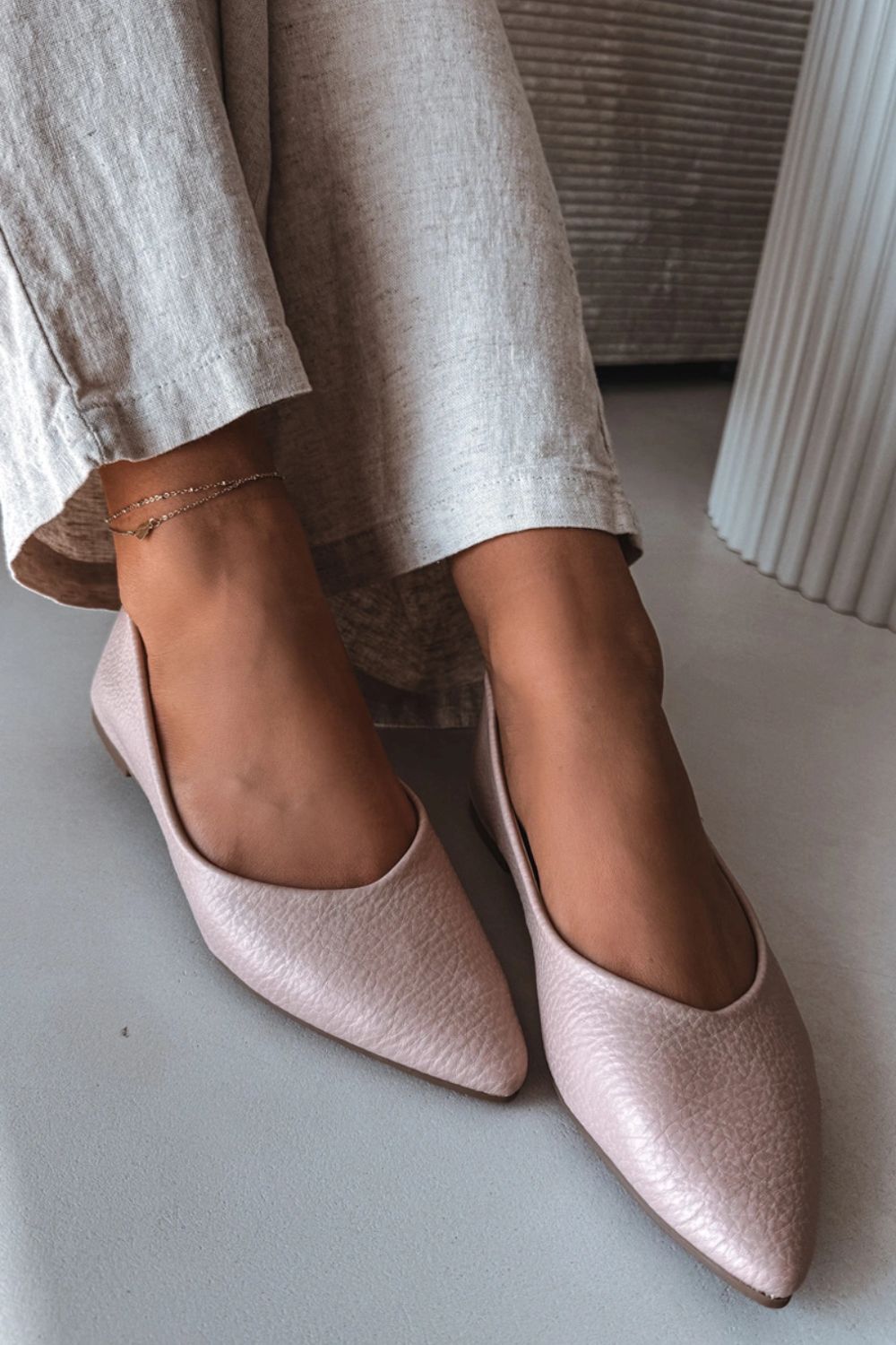Step In Style Nelisa Pink Faux Leather Ballet Flats - view 3