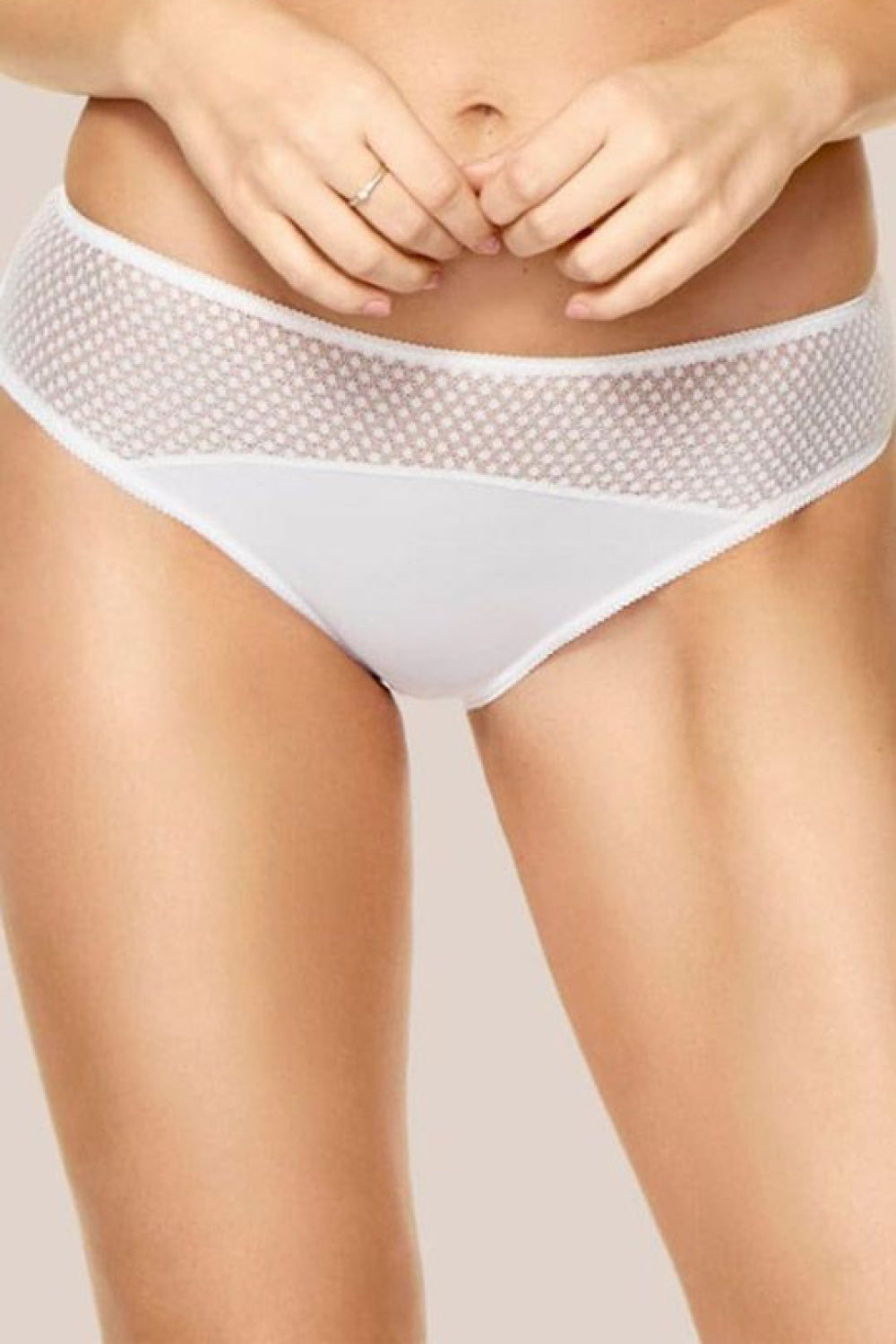 Kinga Michelle White Polyamide Lace Knickers - view 2