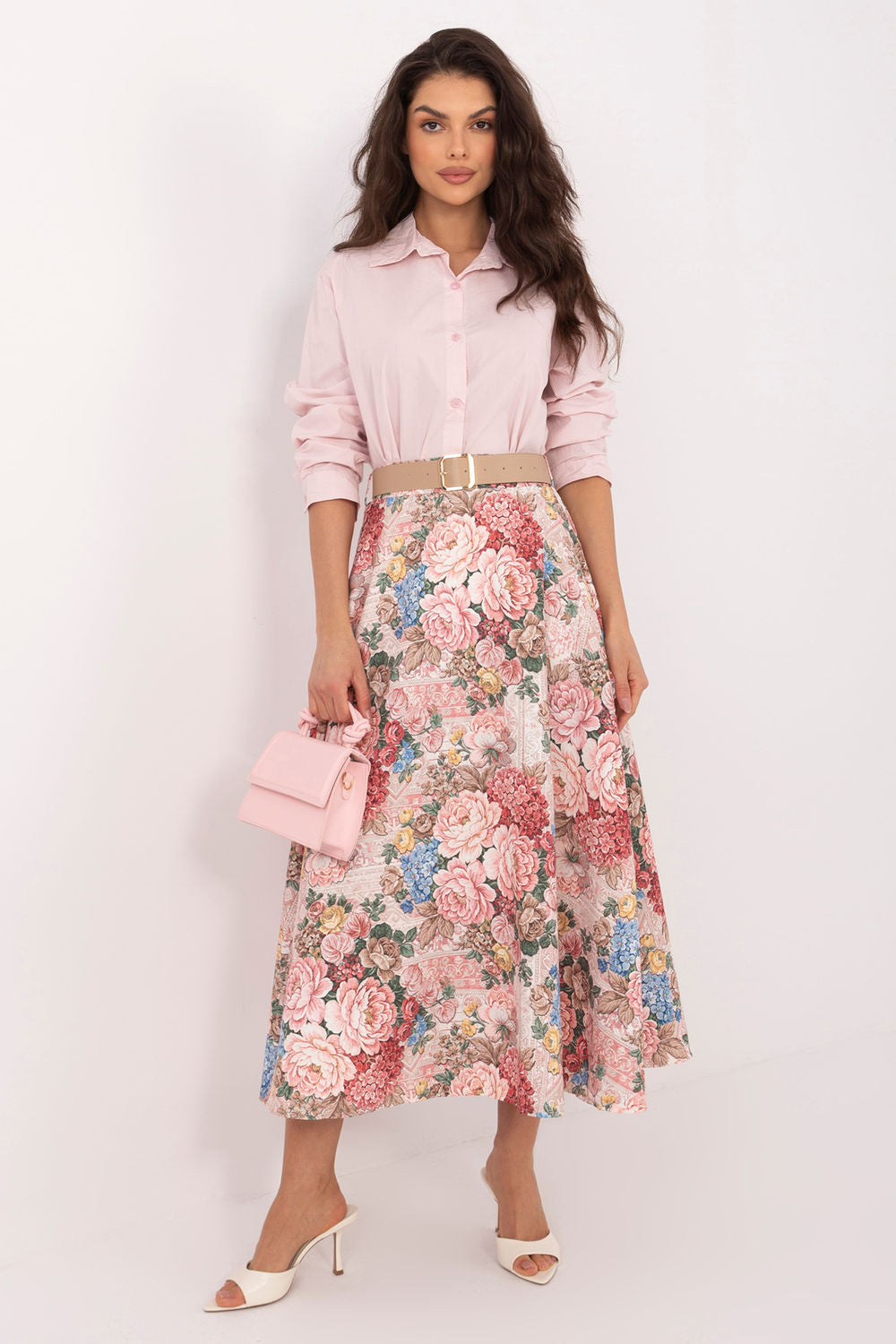 Factory Price Light Pink Cotton Long Sleeve Top - view 2