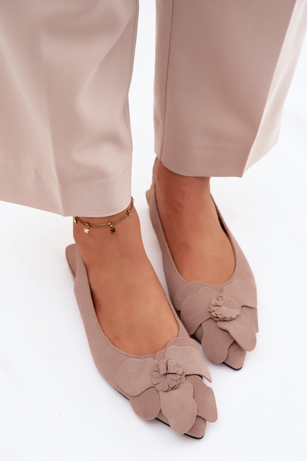 Step In Style Vinceza Beige Suede Flat Sandals - view 3