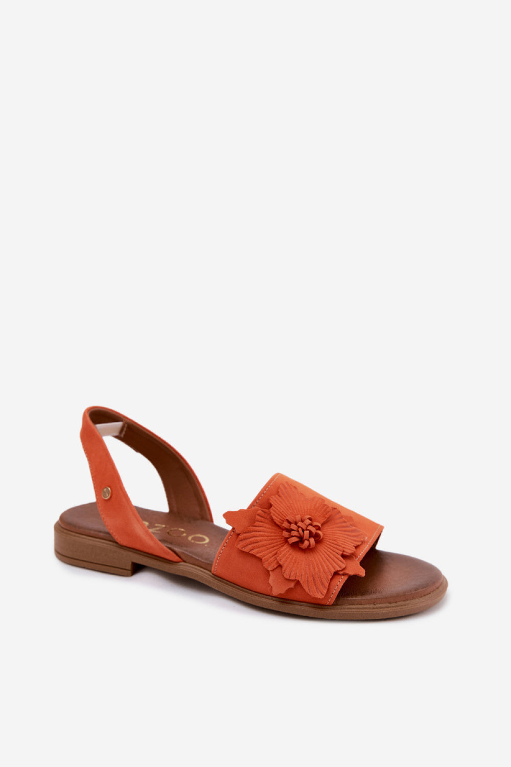 Step In Style Zazoo Orange Suede Sandals - view 2