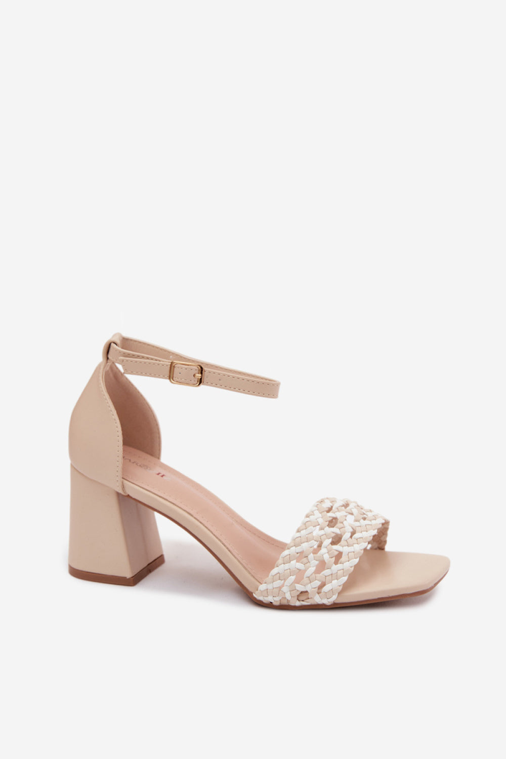 Step In Style Felena Light Beige Faux Leather Heeled Sandals - view 2