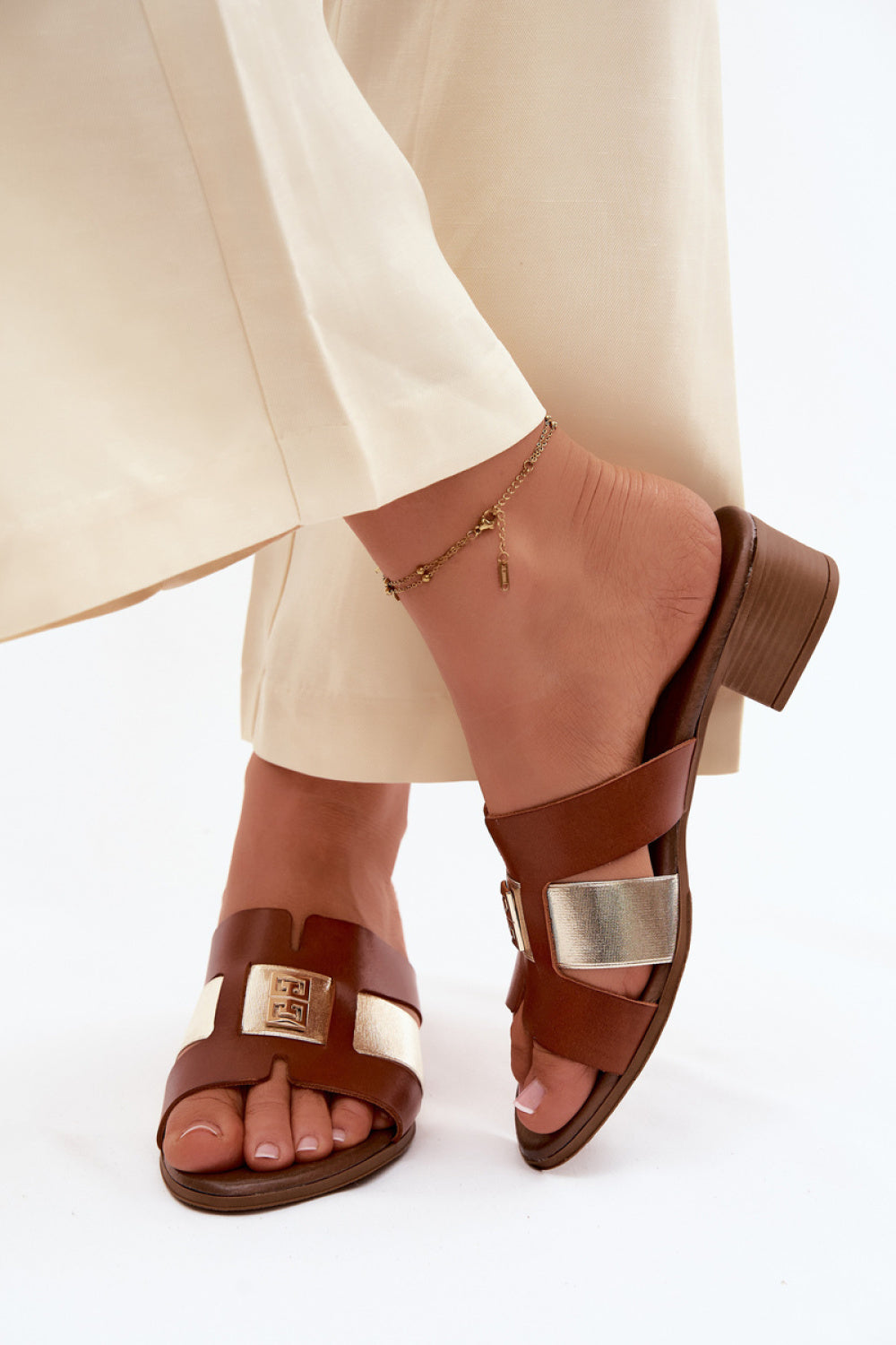 Step In Style Zazoo Brown Heeled Sandals - view 3