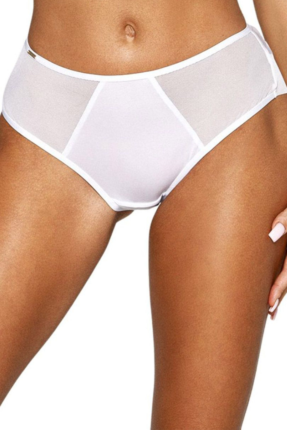 Kinga Lou White Mesh Knickers